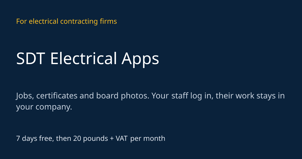 SDT Electrical Apps